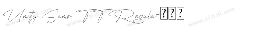 Unity Sans TT Regula字体转换